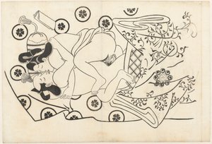 Erotická show od Hishikawa Moroshige (attributed to)