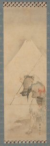 Rybář Hakuryo a hora Fuji, období Edo, 1770-1820.