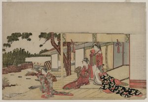 Ženy na verandě, c. 1800. od Hishikawa Sori III