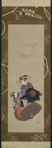 Krása Yoshiwara s Apprentice in Moonlight, 19. století.