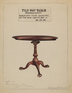 Sklopný stůl, 19351942.