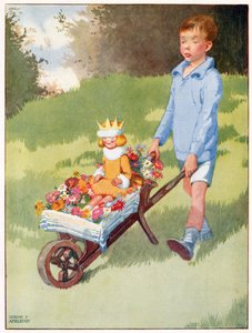 Princezna Celandine přijela v nádherném kočáru, ilustrace z „Josephine Keeps House“, vydané nakladatelstvím Blackie & Co. od Honor Charlotte Appleton