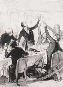 43. přípitek...společnosti střídmosti od Honoré Daumier