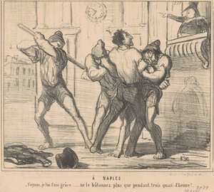 V Neapoli: Uvidíme, udělám mu milost... od Honoré Daumier