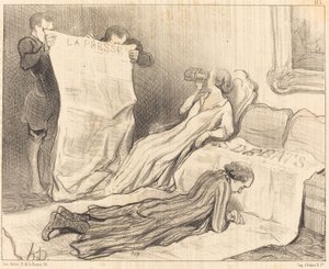 Předplatitelé dostávají své noviny... od Honoré Daumier