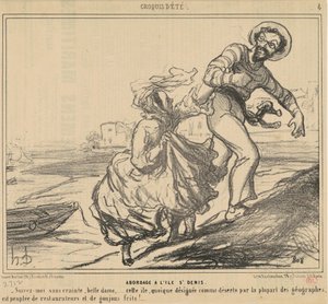 Nalodění na ostrově Saint-Denis od Honoré Daumier