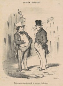 Akcionáři železnic způsobující dividendy od Honoré Daumier