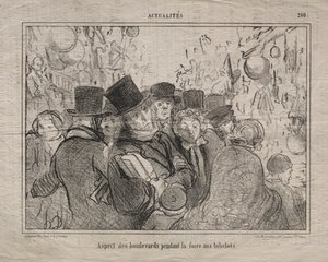 Aktuality (č. 260): Pohled na bulváry při trhu s drobnostmi od Honoré Daumier