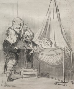 Skutečnosti: Rozhodně je velmi nemocná!... od Honoré Daumier