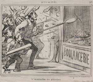 Aktuality č. 557: Povstání cukrářů, 1858. od Honoré Daumier