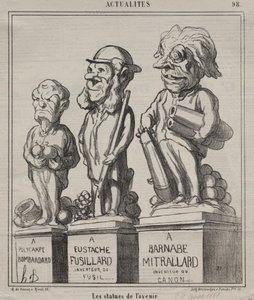Aktuality deska 98: Sochy budoucnosti, 1868. od Honoré Daumier
