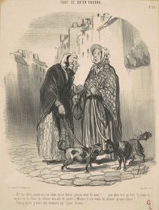 Ach! Má drahá, když máš psa... od Honoré Daumier