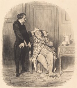 Ach! doktore... myslím... že mám hrudník! od Honoré Daumier