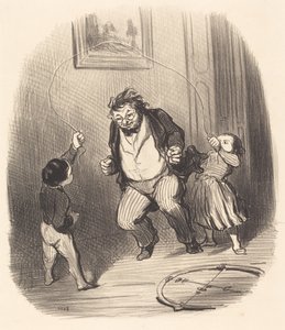 No tak, tati... více... třicet dva kol!... od Honoré Daumier