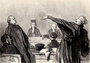 Obhájce, který je evidentně plně přesvědčen…, 1845. od Honoré Daumier
