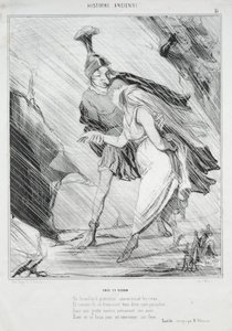 Starověká historie (deska 15): Aeneas a Dido od Honoré Daumier