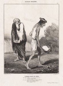 Starověká historie: Pl. 27, Telemachus zpustošený láskou od Honoré Daumier