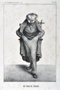 Umělecké dílo Honore Daumiera (1808-1879). Charivari pochází z roku 1833: Serie Celebrites de la Caricature “” M. Vieux-Niais “” MUSEE DES BEAUX ARTS - PALAIS LONGCHAMP, MARSEILLE od Honoré Daumier