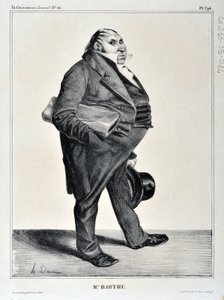 Umělecké dílo Honore Daumiera (1808-1879). Charivari pochází z roku 1833: Serie Celebrites de la Caricature “” M. Barthe”” MUZEUM VÝTVARNÉHO UMĚNÍ - PALAIS LONGCHAMP, MARSEILLE od Honoré Daumier