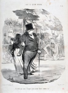 Umělecké dílo Honore Daumiera (1808-1879). Charivari pochází z roku 1849: Serie VŠECHNO CO BUDETE „“ Není pod Impériem, že bychom takhle tančili!...““ MUZEUM VÝTVARNÉHO UMĚNÍ - PALACE LONGCHAMP, MARSEILLE od Honoré Daumier