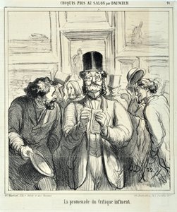 Umělecké dílo Honore Daumiera (1808-1879). Charivari pochází z roku 1865: Serie Sketches pořízené v Salon La promenade du Critique vlivného MUSEE DES BEAUX ARTS - PALAIS LONGCHAMP, MARSEILLE od Honoré Daumier