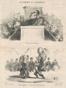 Přepadení na tribuně od Honoré Daumier
