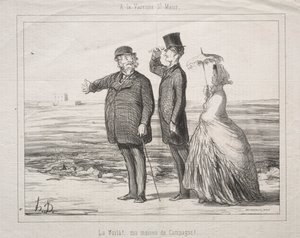 Ve Varenne-Saint-Maur: Hle! Tady to je, můj dům na venkově! od Honoré Daumier