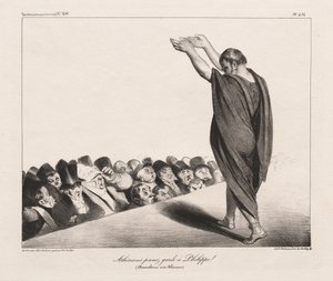 Athéňané Pozor na Phillipa! (Démosthenes k Athéňanům) od Honoré Daumier