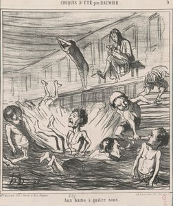 U čtyřpenových lázní od Honoré Daumier