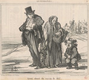 Zneužil hrozny z roku 1857 od Honoré Daumier