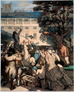 Camille Desmoulins v Palais Royal Gardens, 1848-1849. od Honoré Daumier