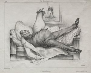 Karikatura, deska 139: The Nightmare, 1832. od Honoré Daumier