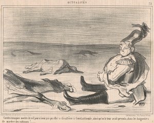 Kozáci jezdci, kteří zemřeli žízní... od Honoré Daumier