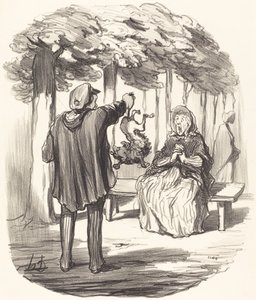 Jsi tam? od Honoré Daumier