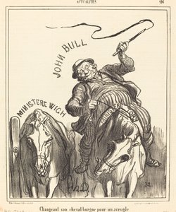 Mění svého jednookého koně za slepého od Honoré Daumier