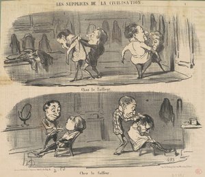 U krejčího u kadeřníka od Honoré Daumier