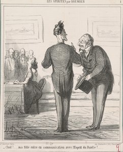 Utišit...! Moje dcera komunikuje... od Honoré Daumier