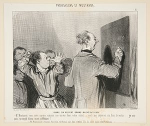 Když se člověk stane velkým matematikem; č. 3 profesorů a hořčice od Honoré Daumier