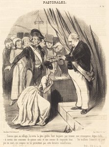 Jako co, na vesnici, ta nejpotrhanější ctnost... od Honoré Daumier
