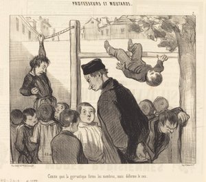 Jak gymnastika trénuje končetiny... od Honoré Daumier