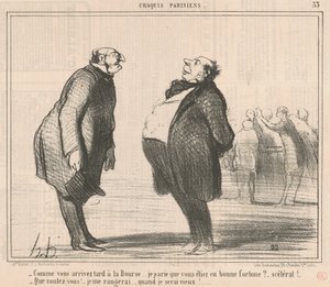 Když přijdete pozdě na burzu... od Honoré Daumier