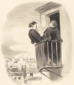 Jak rozumíme španělskému balkónu v Paříži od Honoré Daumier
