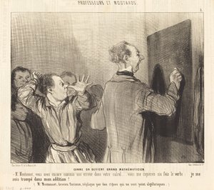 Jak se člověk stane velkým matematikem od Honoré Daumier