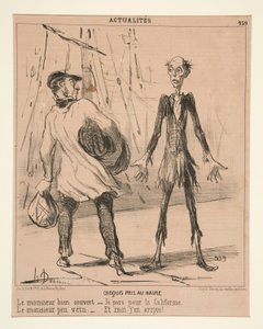 Náčrt pořízený v Le Havre: Dobře zahalený gentleman od Honoré Daumier