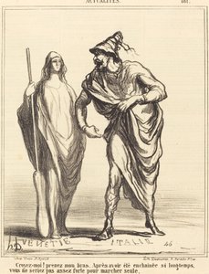 Věř mi! vezmi mě za ruku... od Honoré Daumier
