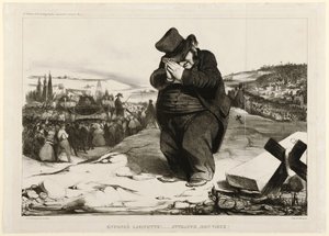 Rozdrcený Lafayette!... V pasti, starý chlape! 1834 (litografie) od Honoré Daumier
