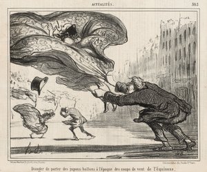 Nebezpečí nošení balonových spodniček v době vichřice rovnodennosti, zveřejněno 3. dubna od Honoré Daumier