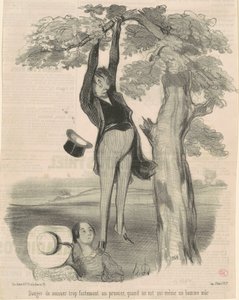 Nebezpečí příliš silného otřesu... Švestka od Honoré Daumier