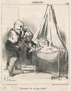 Je jasné, že je velmi nemocná! od Honoré Daumier