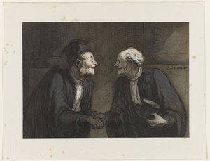 Dva právníci: podání ruky Dva právníci: podání ruky. od Honoré Daumier